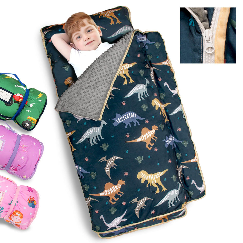 Primlect Toddler Nap Mat with detachable blanket for easy naps on the go
