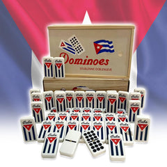 PRK 14 Cuban Dominoes Double Nine Set box with authentic Cuban design for stylish game nights