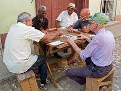 PRK 14 Cuban Dominoes spinner tile showcases the set's unique double-nine feature