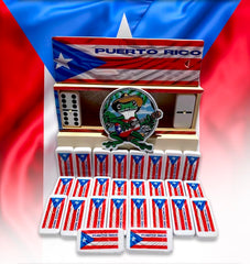 PRK 14 Puerto Rico Dominoes with flag-back design for island heritage display.