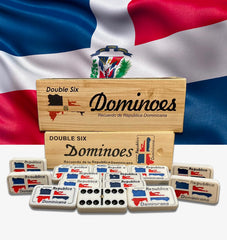 PRK 14 Dominican Republic flag dominoes show bold flag design for game nights.