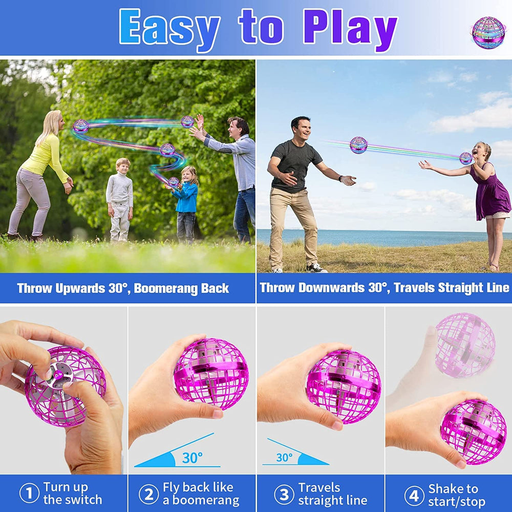 PRO STASH boomerang ball with LEDs creates magical holiday moments for gatherings.