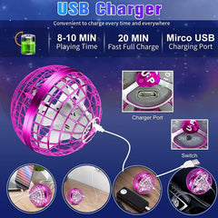 PRO STASH hover ball with LED lights creates holiday magic during evenings.