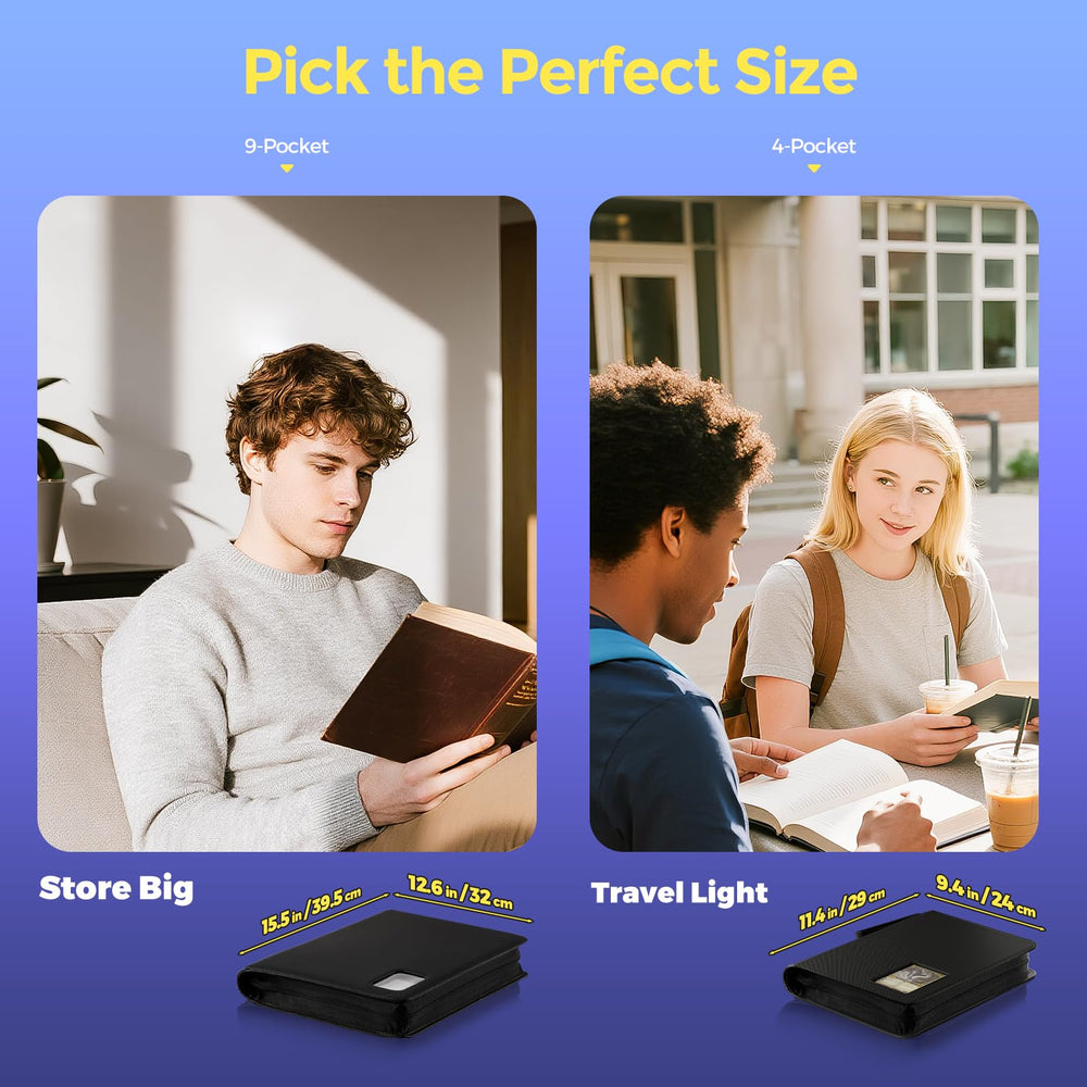 Non-PVC sleeves prevent fading and keep cards securely in place