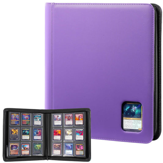 ProCase top loader binder exterior in purple shows durable waterproof PU leather for protection