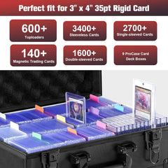 ProCase Toploader box open lid for easy card access and sorting.