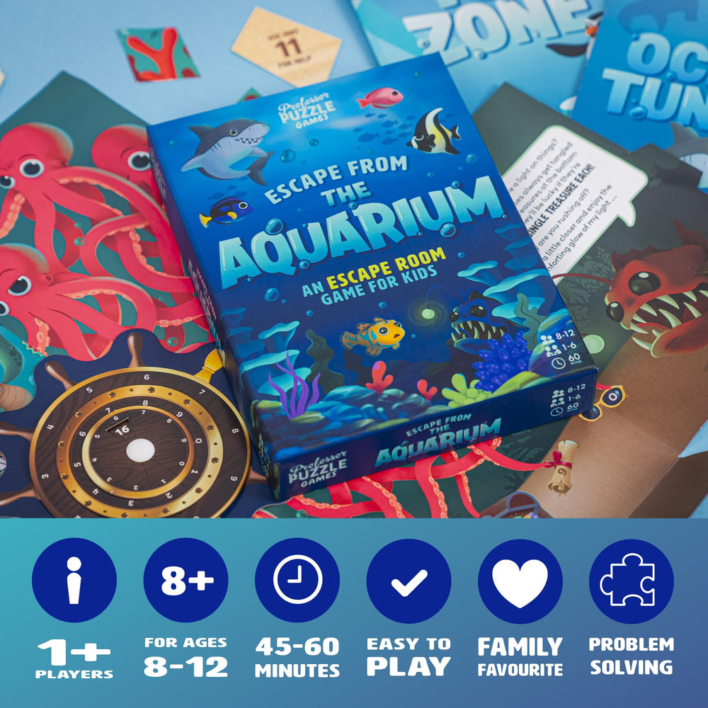Professor Puzzle Escape from The Aquarium players teamwork—cooperative play boosts communication and collaboration