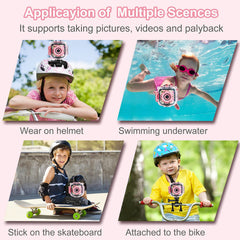 PROGRACE Kids Camera captures 1080p video during adventures.