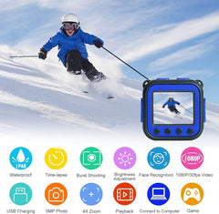 Prograce waterproof case for kids camera highlights protection for swimming and beach play