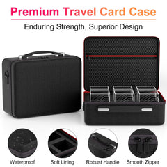 Proijeut acrylic deck box holds 600+ double-sleeved cards for large collections.