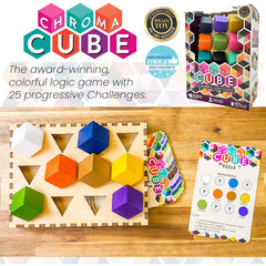 Project Genius Chroma Cube includes 25 cards guiding players from easy to hard.