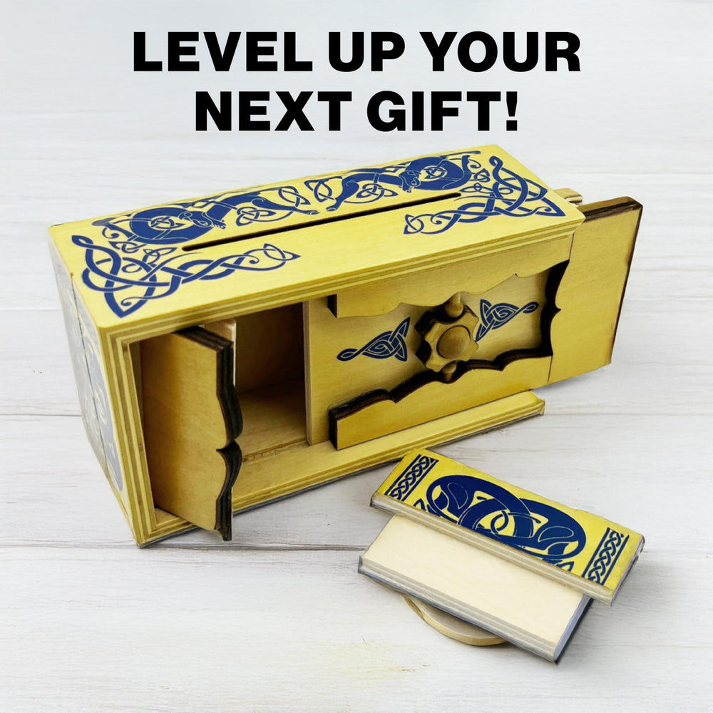 Wood texture and craftsmanship highlight a historic-inspired, high-quality box