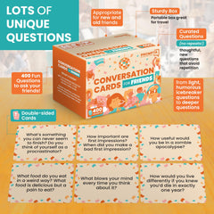 Prompta 400 Conversation Cards game-night scene invites instant interaction and storytelling