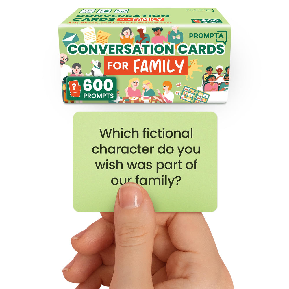 Prompta 600 cards on the table boost family game night bonding.