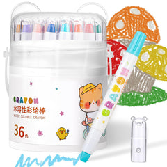Prudiut 36-color silky twistable crayons in packaging, ideal for gifting and planning projects