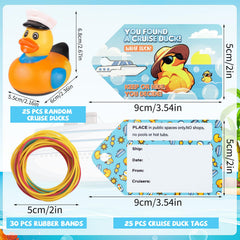 Prudiut cruise duck tags personalize ducks for memorable game moments.