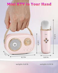 PRUNUS C20 mini karaoke machine Bluetooth 5.0 for wireless music