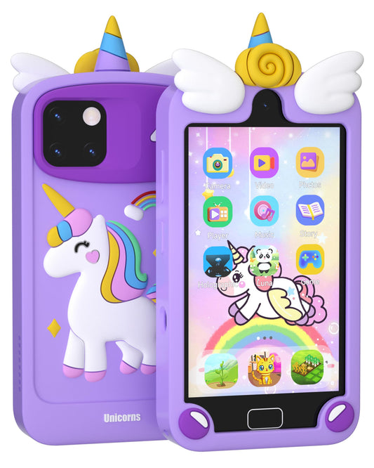 Psalms & Pals kids smart phone front view for safe imaginative play.