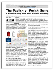 Publication card shared, sparking lighthearted bets and clever play.