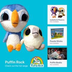 PUFFIN ROCK Baba plush with fluffy texture for comforting hugs.