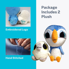 PUFFIN ROCK Oona plush with blue coat for bright play sessions.
