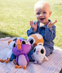 Plush made from recycled plastic supporting sustainable choices.