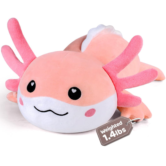 Puffpals axolotl-weighted plush hugs gently to ease tension.