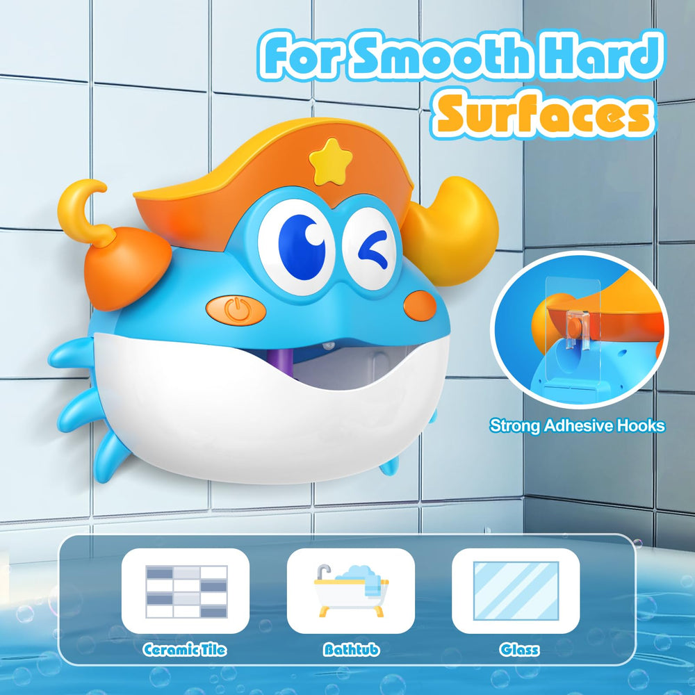 Puidapo adhesive mount keeps the toy secure on tiles or glass.