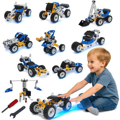 PUKUPIG 10-in-1 motorized building toys model cars for hands-on learning and creativity
