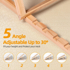 Pulchra puzzle board adjustable stand lets you select five ergonomic angles.