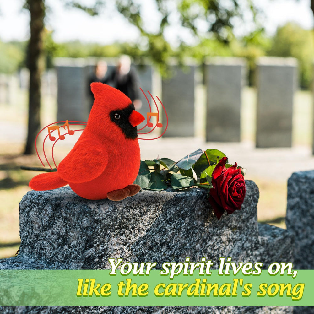 PullCrease cardinal stuffed animal as a charming gift for bird lovers.