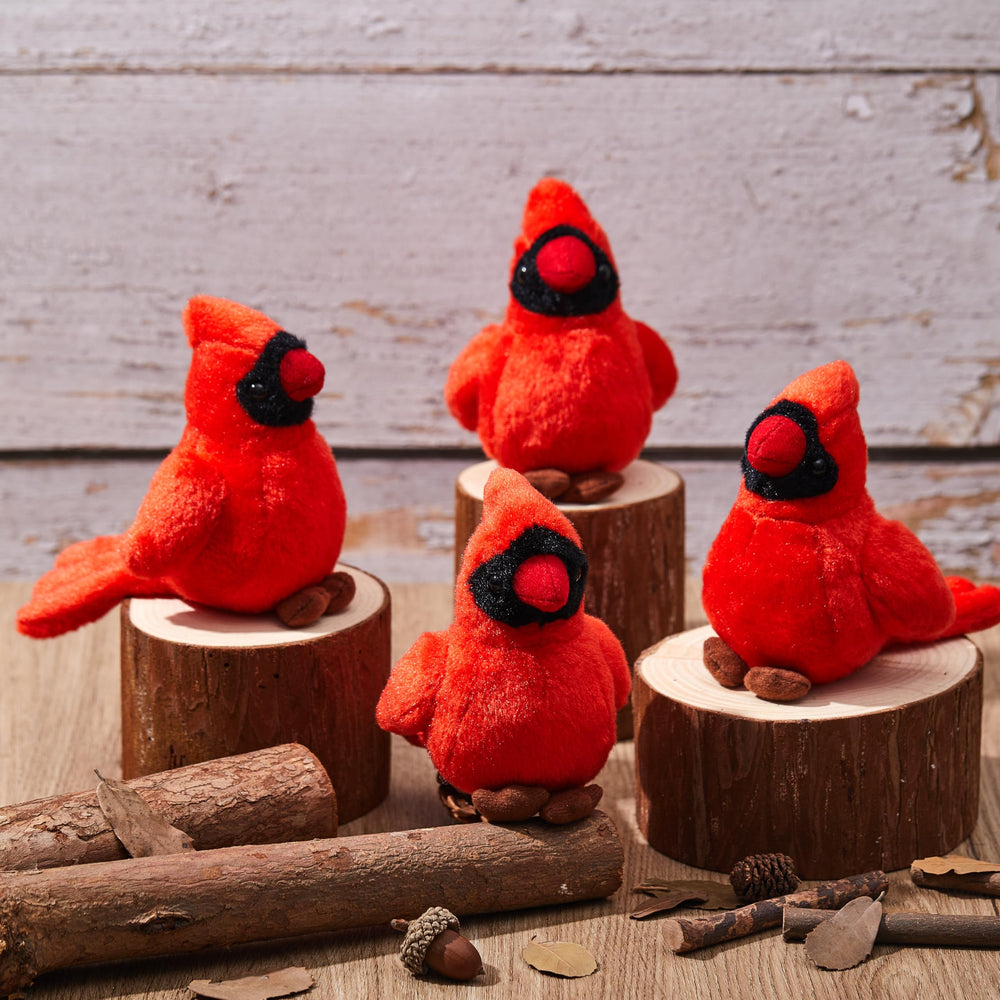 PullCrease cardinal plush made with non-toxic materials for safe kid interaction.