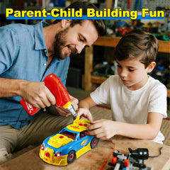 Pup Go car lights feature enhances realism during playtime.
