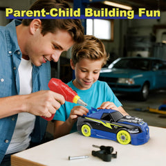 Pup Go Take Apart Building style options: switch between sports and luxury car looks.