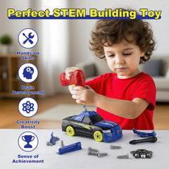 Pup Go Take Apart Car hood lights: interactive lights and sounds enhance playtime.