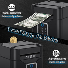Pupidiu fingerprint piggy bank touch sensor action demonstrates engaging unlocking interaction.
