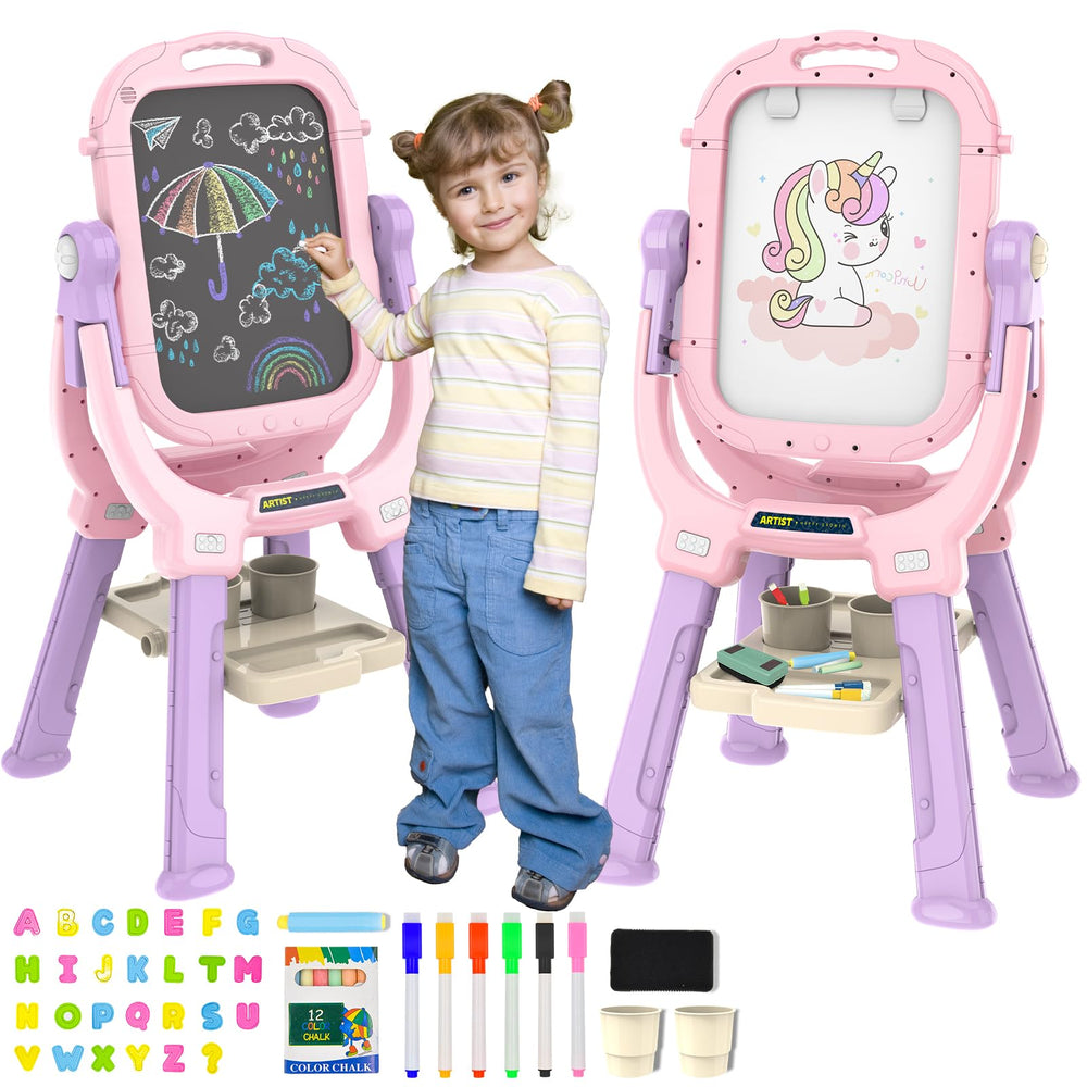 PUPPSITTY easel with 360-degree rotation for versatile kid painting sessions