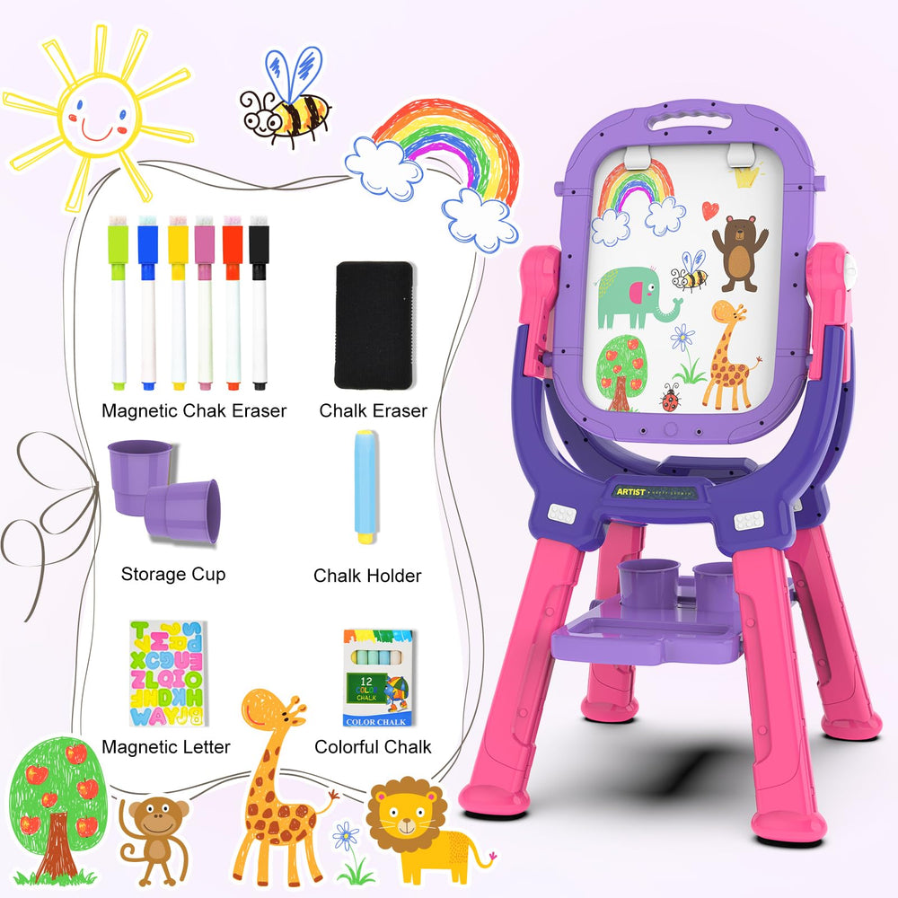 PUPPSITTY kids art easel suitable for home, park, or travel sessions