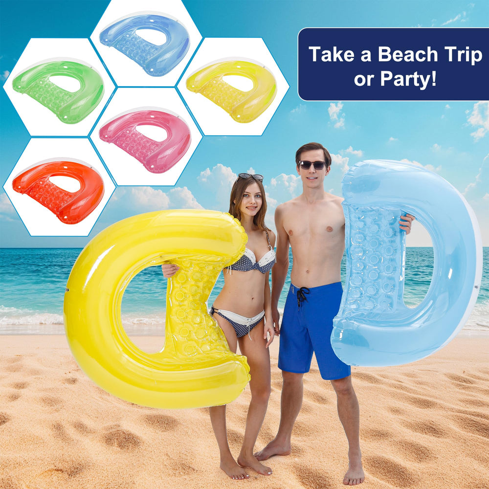 PuppyuWill 46x36 pool float in mood-boosting color scheme for outdoor relaxation
