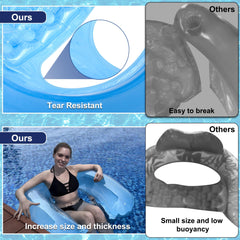 PuppyuWill premium PVC pool float resists sun and saltwater for lasting use