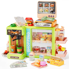 Pupu Pig grocery store register with touchscreen for imaginative pretend shopping