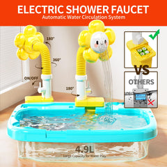 Pupu Pig Water Table color-changing cup visual cue shows temperature during play