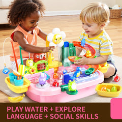 Pupu Pig water table with removable legs for versatile indoor or outdoor use