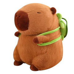 PUPUPANDA capybara plush pillow with removable turtle backpack adds cozy decor.