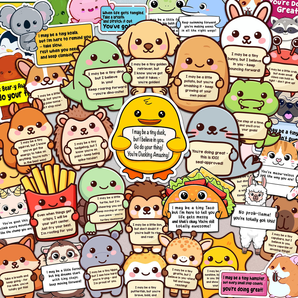Puraesla emotional stickers animals collection for daily inspiration.