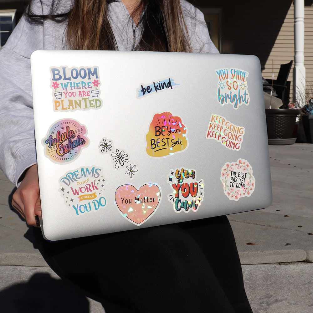 Puraesla waterproof sticker pack withstands daily wear on water bottles