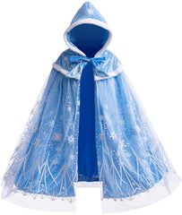 PURFEEL Girls Princess Velvet Cape with hood ideal for everyday dress-up adventures