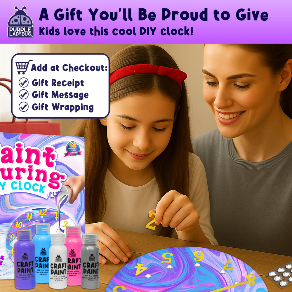PURPLE LADYBUG clock face and hands showing time-telling activity