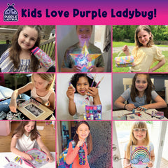 Purple Ladybug frame mosaic kit step by step instructions support DIY fun