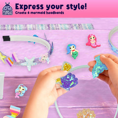Purple Ladybug Mermaid Headband Kit safe non-toxic glue for kid-friendly crafting